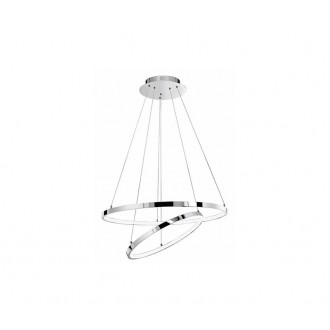 NOVA LUCE 17222003 | Aria-NL Nova Luce visilice svjetiljka okrugli elementi koji se mogu okretati 1x LED 4500lm 3000K krom, bijelo