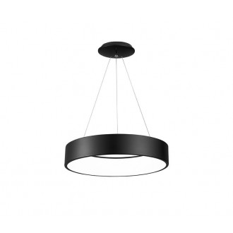NOVA LUCE 6167220 | Rando Nova Luce visilice svjetiljka okrugli s mogućnošću skraćivanja kabla 1x LED 2520lm 3000K crno, bijelo