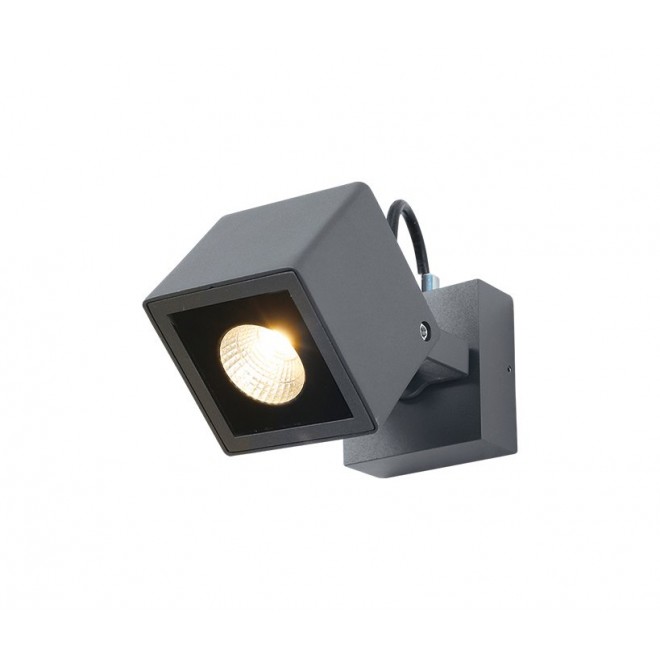 NOVA LUCE 752470 | Focus-NL Nova Luce zidna svjetiljka elementi koji se mogu okretati 1x LED 420lm 3000K IP54 tamno siva
