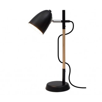 NOVA LUCE 8808401 | Alina-NL Nova Luce stolna svjetiljka 42cm s prekidačem 1x E27 drvo, crno, krom