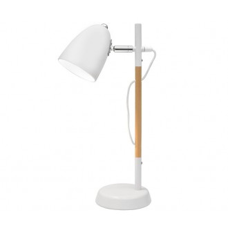 NOVA LUCE 8808402 | Alina-NL Nova Luce stolna svjetiljka 42cm s prekidačem 1x E27 drvo, bijelo, krom