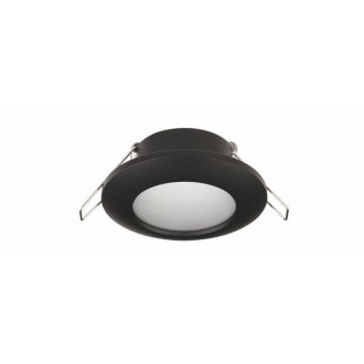 NOVA LUCE 9012122 | Tex-NL Nova Luce ugradbena svjetiljka okrugli Ø93mm 1x GU10 IP44 crno mat, opal
