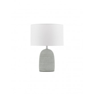 NOVA LUCE 9050166 | Chempo Nova Luce stolna svjetiljka 35cm sa prekidačem na kablu 1x E27 sivo, krom, bijelo