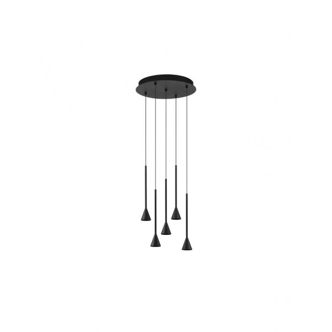 NOVA LUCE 9060219 | Net-NL Nova Luce visilice svjetiljka - TRIAC jačina svjetlosti se može podešavati, s mogućnošću skraćivanja kabla 1x LED 1301lm 3000K crno
