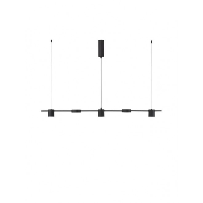 NOVA LUCE 9080123 | Nordik-NL Nova Luce visilice svjetiljka - TRIAC jačina svjetlosti se može podešavati, s mogućnošću skraćivanja kabla 1x LED 560lm 3000K crno, opal