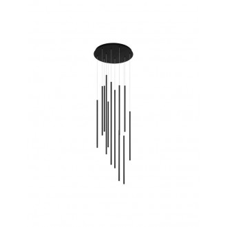 NOVA LUCE 9081801 | Elettra Nova Luce visilice svjetiljka - TRIAC jačina svjetlosti se može podešavati, s mogućnošću skraćivanja kabla 1x LED 2344lm 3000K crno mat