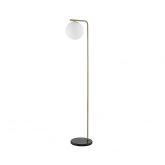 NOVA LUCE 9136702 | Alvarez Nova Luce podna svjetiljka 140cm s prekidačem 1x E27 zlato mat, crno, opal