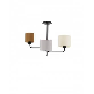NOVA LUCE 9151403 | Bitonto Nova Luce stropne svjetiljke svjetiljka 3x E14 crno, sivo, smeđe