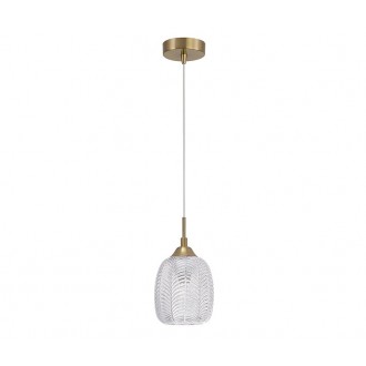 NOVA LUCE 9191541 | Vario-NL Nova Luce visilice svjetiljka s mogućnošću skraćivanja kabla 1x E27 zlato mat, prozirno