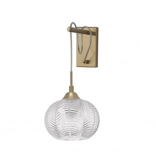 NOVA LUCE 9191545 | Vario-NL Nova Luce zidna svjetiljka s mogućnošću skraćivanja kabla 1x E27 zlato mat, prozirno