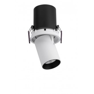 NOVA LUCE 9232130 | Pin Nova Luce ugradbene svjetiljke CRI>90 svjetiljka elementi koji se mogu okretati Ø84mm 1x LED 720lm 3000K IP32 bijelo mat, crno