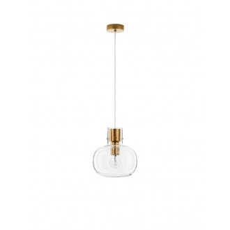 NOVA LUCE 9236600 | Cinzia-NL Nova Luce visilice svjetiljka s mogućnošću skraćivanja kabla 1x E27 mesing, prozirno