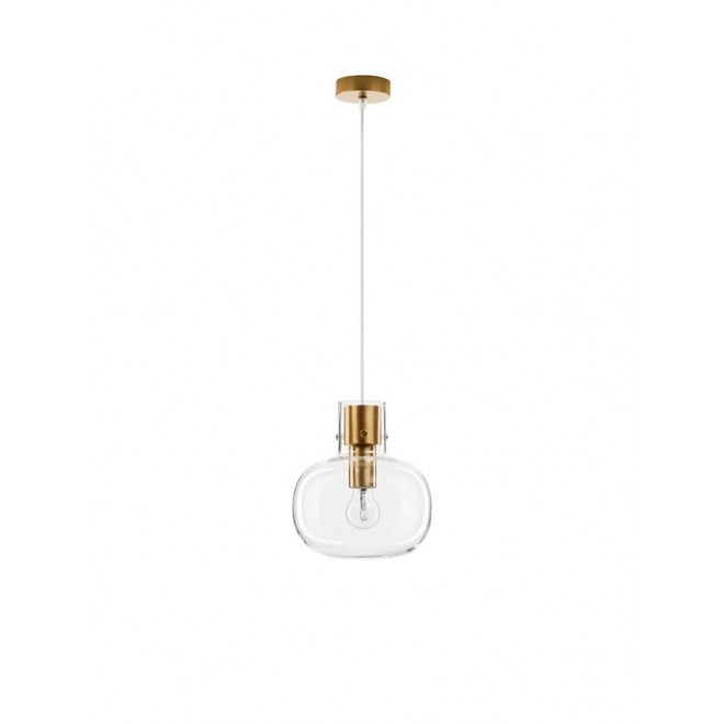 NOVA LUCE 9236600 | Cinzia-NL Nova Luce visilice svjetiljka s mogućnošću skraćivanja kabla 1x E27 mesing, prozirno