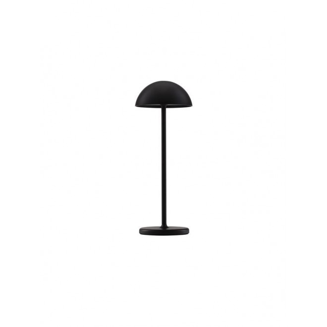 NOVA LUCE 9281381 | Rose-NL Nova Luce nosiva, stolna svjetiljka sa dodirnim prekidačem baterijska/akumulatorska, USB utikač 1x LED 207lm 3000K IP54 crno, opal