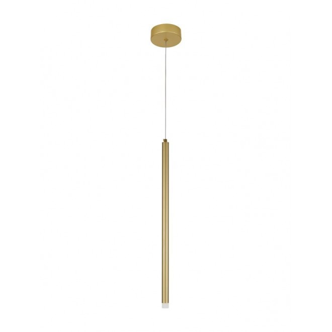 NOVA LUCE 9287918 | Trimle Nova Luce visilice svjetiljka šipka s mogućnošću skraćivanja kabla 1x LED 271lm 3000K brušeno zlato, opal