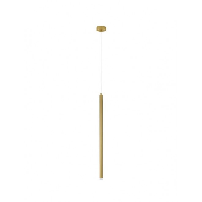 NOVA LUCE 9287919 | Trimle Nova Luce visilice svjetiljka šipka s mogućnošću skraćivanja kabla 1x LED 271lm 3000K brušeno zlato, opal