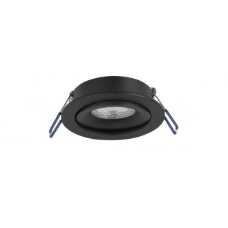 NOVA LUCE 9350441 | Redo Nova Luce ugradbena svjetiljka okrugli izvori svjetlosti koji se mogu okretati Ø92mm 1x GU10 crno mat