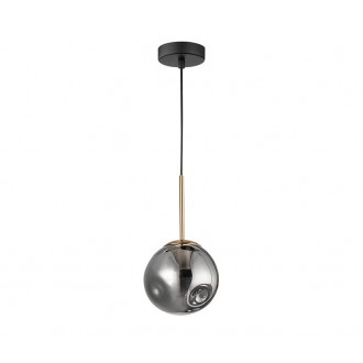 NOVA LUCE 9426751 | Spada Nova Luce visilice svjetiljka s mogućnošću skraćivanja kabla 1x E27 crno, zlatno, krom