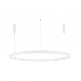 NOVA LUCE 9530203 | Motif Nova Luce visilice svjetiljka - TRIAC okrugli jačina svjetlosti se može podešavati, s mogućnošću skraćivanja kabla 1x LED 6000lm 3000K bijelo mat, opal