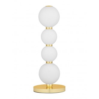 NOVA LUCE 9695240 | Perla-NL Nova Luce stolna svjetiljka 31cm s prekidačem 1x LED 868lm 3000K zlatno, opal