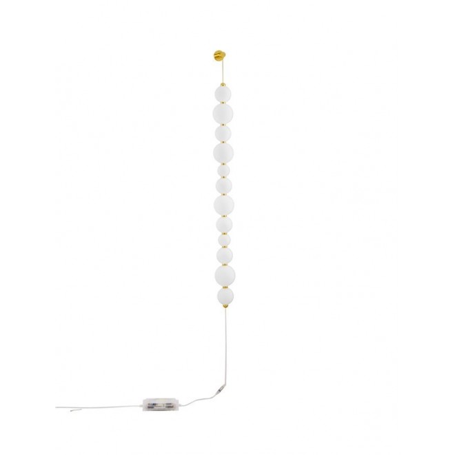 NOVA LUCE 9695244 | Perla-NL Nova Luce zidna svjetiljka - TRIAC jačina svjetlosti se može podešavati 1x LED 3958lm 3000K zlatno, opal