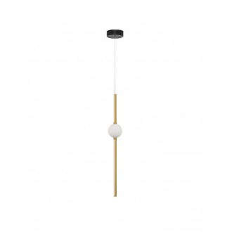 NOVA LUCE 9695256 | Acrobat-NL Nova Luce visilice svjetiljka s mogućnošću skraćivanja kabla 1x LED 1131lm 3000K crno, zlatno, opal