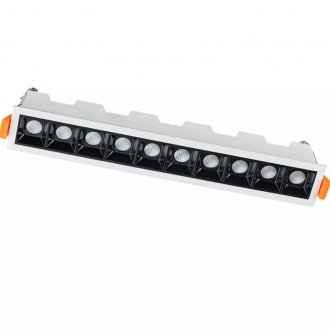 NOWODVORSKI 10045 | Mini-NW Nowodvorski ugradbena svjetiljka pravotkutnik 280x45mm 1x LED 1220lm 3000K bijelo, crno