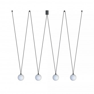 NOWODVORSKI 10354 | Sling-NW Nowodvorski visilice svjetiljka s podešavanjem visine 4x G9 crno, opal