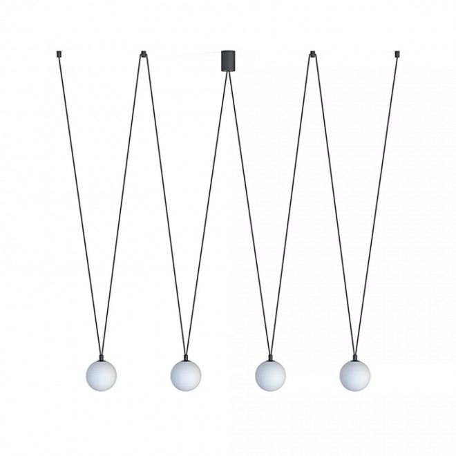 NOWODVORSKI 10354 | Sling-NW Nowodvorski visilice svjetiljka s podešavanjem visine 4x G9 crno, opal