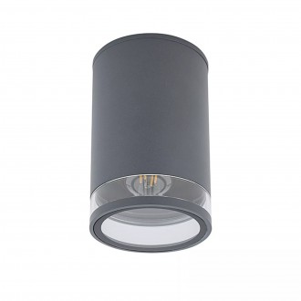 NOWODVORSKI 10687 | Rock-Pro Nowodvorski stropne svjetiljke svjetiljka cilindar 1x E27 IP44 grafit, prozirno