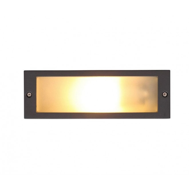 NOWODVORSKI 4907 | InaN Nowodvorski ugradbena svjetiljka pravotkutnik za štednu žarulju 1x E27 IP65 grafit, prozirna