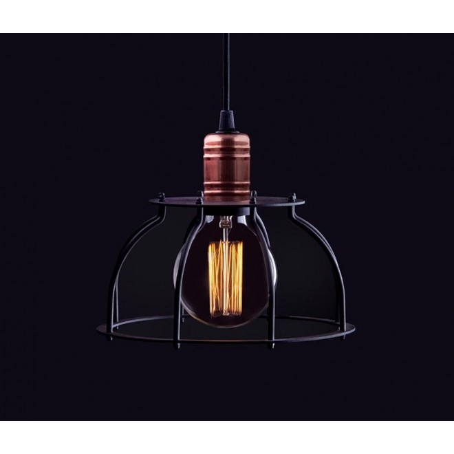 NOWODVORSKI 6335 | Workshop Nowodvorski visilice svjetiljka 1x E27 crno, crveni bakar