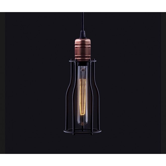 NOWODVORSKI 6337 | Workshop Nowodvorski visilice svjetiljka 1x E27 crno, crveni bakar