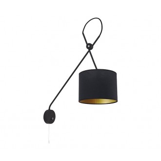 NOWODVORSKI 6513 | Viper Nowodvorski zidna svjetiljka s poteznim prekidačem elementi koji se mogu okretati 1x E14 crno, zlatno