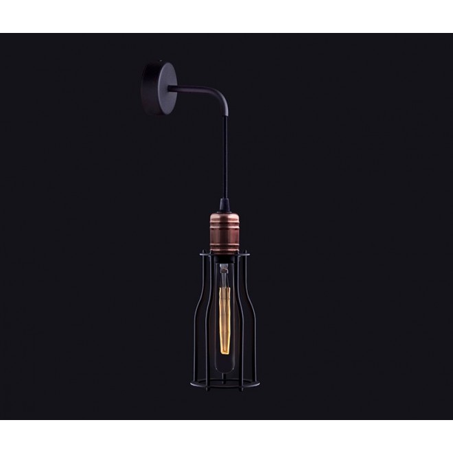 NOWODVORSKI 6605 | Workshop Nowodvorski zidna svjetiljka 1x E27 crno, crveni bakar