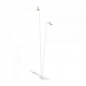 NOWODVORSKI 7715 | Mono-NW Nowodvorski podna svjetiljka 212cm sa nožnim prekidačem elementi koji se mogu okretati 2x GU10 bijelo, zlatno