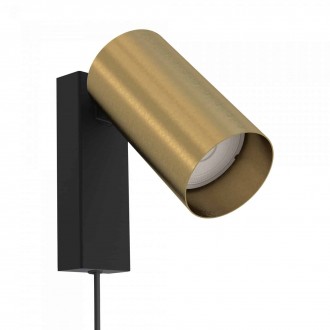 NOWODVORSKI 7781 | Mono-NW Nowodvorski spot svjetiljka s prekidačem elementi koji se mogu okretati, sa kablom i vilastim utikačem 1x GU10 mesing