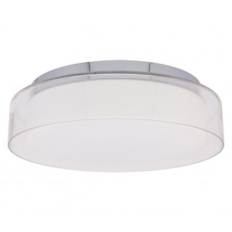 NOWODVORSKI 8174 | Pan Nowodvorski stropne svjetiljke svjetiljka okrugli 1x LED 1000lm 4000K IP44 krom, bijelo, prozirno