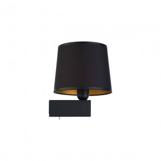 NOWODVORSKI 8197 | Chillin Nowodvorski zidna svjetiljka s prekidačem 1x E27 crno, zlatno