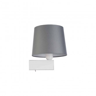 NOWODVORSKI 8200 | Chillin Nowodvorski zidna svjetiljka s prekidačem 1x E27 bijelo, sivo