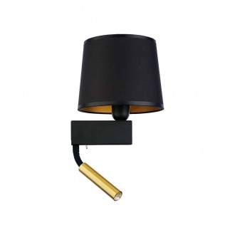NOWODVORSKI 8213 | Chillin Nowodvorski zidna svjetiljka s prekidačem fleksibilna 1x E27 + 1x G9 crno, zlatno