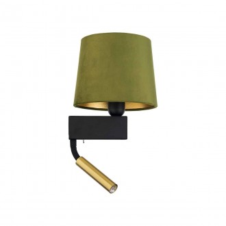 NOWODVORSKI 8214 | Chillin Nowodvorski zidna svjetiljka s prekidačem fleksibilna 1x E27 + 1x G9 crno, zeleno, zlatno