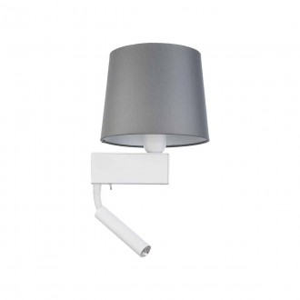 NOWODVORSKI 8215 | Chillin Nowodvorski zidna svjetiljka s prekidačem fleksibilna 1x E27 + 1x G9 bijelo, sivo