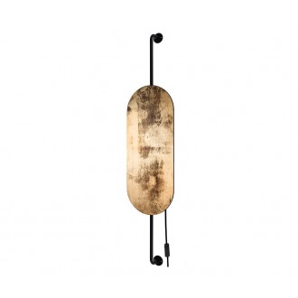 NOWODVORSKI 8427 | Wheel-Lux Nowodvorski zidna svjetiljka sa prekidačem na kablu sa kablom i vilastim utikačem 2x G9 crno, antik zlato