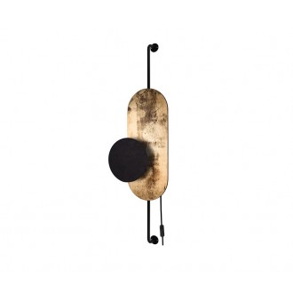 NOWODVORSKI 8430 | Wheel-Lux Nowodvorski zidna svjetiljka sa prekidačem na kablu sa kablom i vilastim utikačem 1x G9 crno, antik zlato