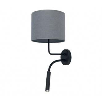 NOWODVORSKI 9071 | Hotel Nowodvorski zidna svjetiljka fleksibilna 1x E27 + 1x G9 crno, sivo