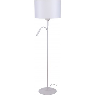NOWODVORSKI 9074 | Hotel Nowodvorski podna svjetiljka 168cm 2x s poteznim prekidačem fleksibilna 1x E27 + 1x G9 bijelo