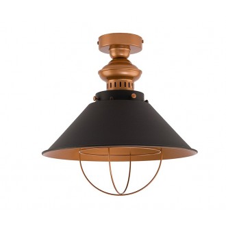 NOWODVORSKI 9247 | Garret Nowodvorski stropne svjetiljke svjetiljka 1x E27 crno, crveni bakar