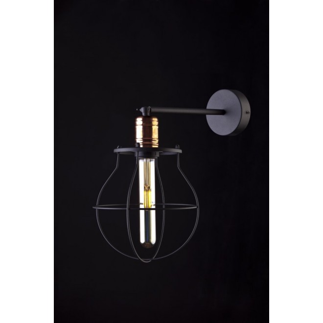 NOWODVORSKI 9742 | Manufacture Nowodvorski zidna svjetiljka elementi koji se mogu okretati 1x E27 crno, crveni bakar