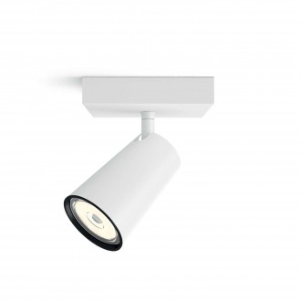 PHILIPS 50571/31/PN | Paisley Philips spot svjetiljka okrugli elementi koji se mogu okretati 1x GU10 bijelo, crno